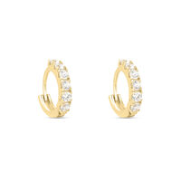 Orecchini A Cerchio Toujours Oro Giallo Cubic Zirconia