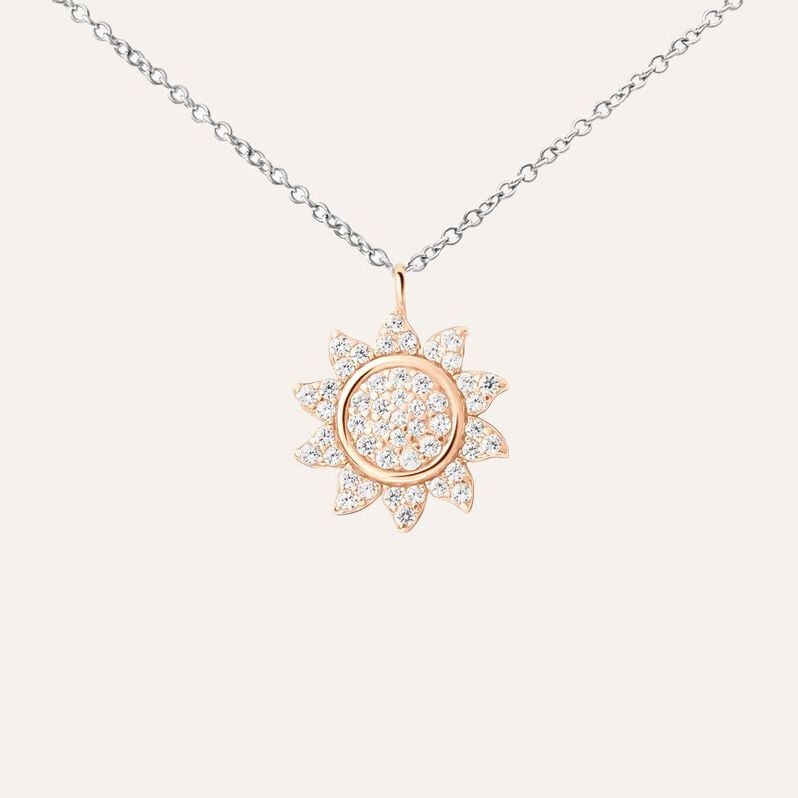 Collana Silver Moments Argento Bicolore Bianco / Rosa Cubic Zirconia - Collane Donna | Stroili