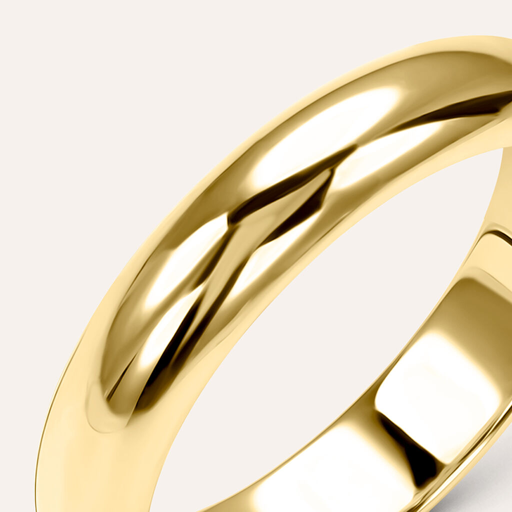 Fede Classica Leggera 4 mm Oro Giallo - Anelli con Incisione Unisex | Stroili