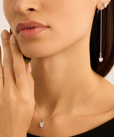 Orecchini Lobo Punto Luce Silver Elegance Argento Rodiato Cubic Zirconia