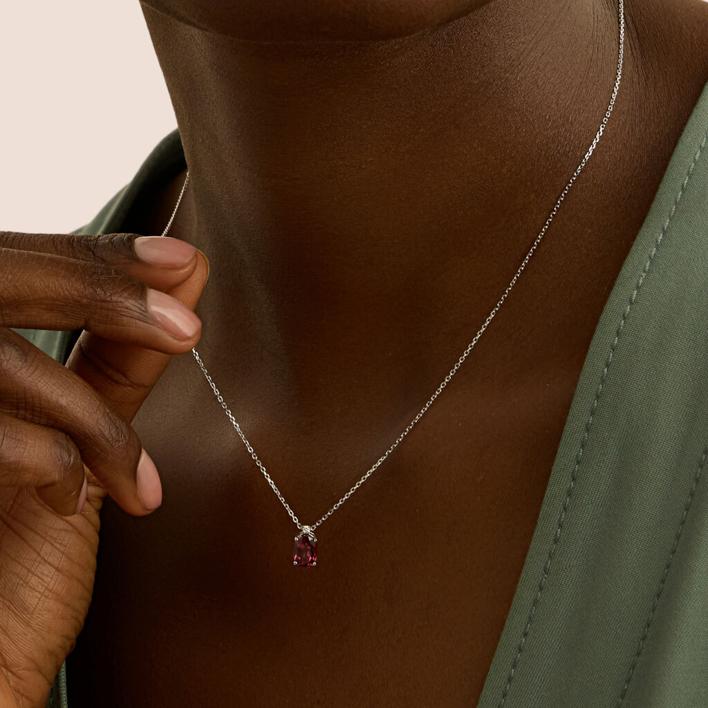 Collana Punto Luce Jasmine Oro Bianco Rodolite Diamante - Collane Punto Luce Donna | Stroili