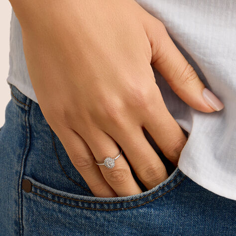 Anello Solitario Kate Silver Elegance Argento Rodiato Cubic Zirconia - Anelli con Pietre Donna | Stroili