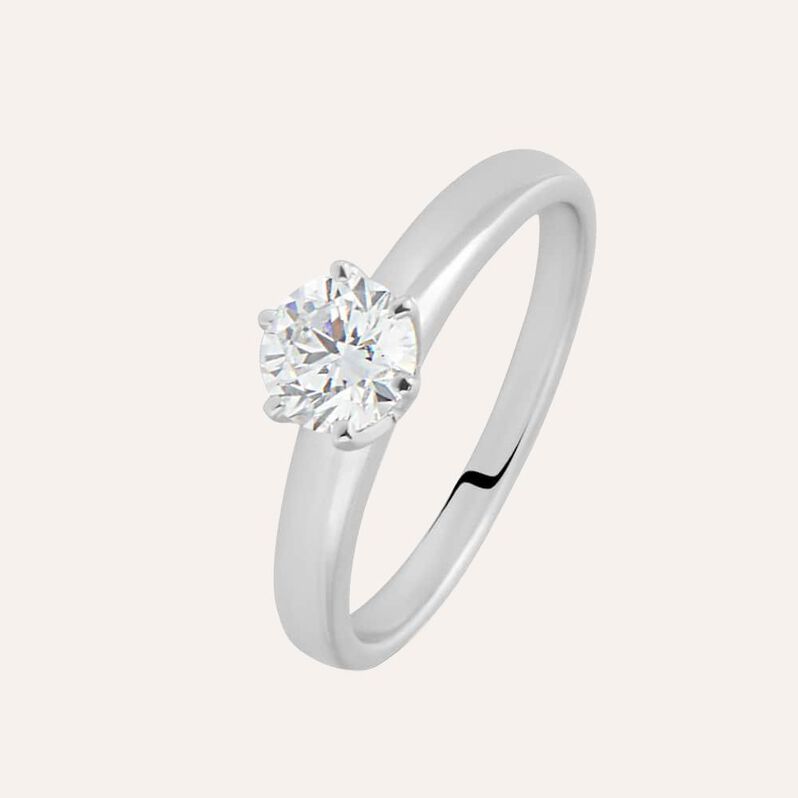 Anello Solitario Diamade Oro Bianco Diamante Lab-Grown - Anelli con Pietre Donna | Stroili