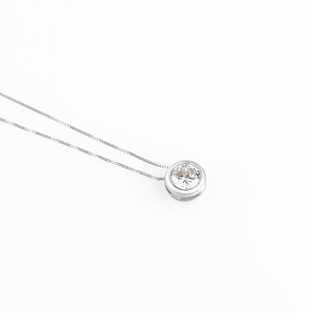 Collana Punto Luce Claire Oro Bianco Cubic Zirconia - Collane Punto Luce Donna | Stroili