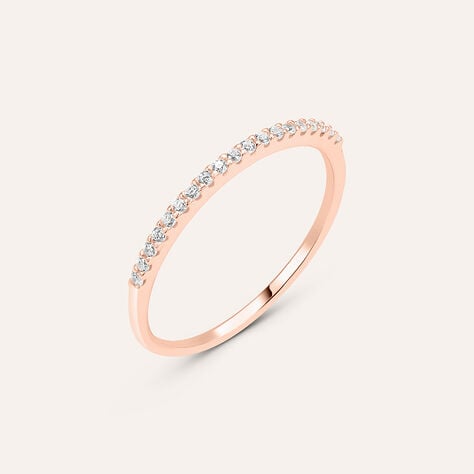 Anello Semi-eternity Silver Elegance Argento Rosa Cubic Zirconia - Anelli con Pietre Donna | Stroili