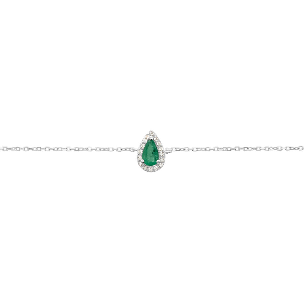 Bracciale Charlotte Oro Bianco Smeraldo Diamante