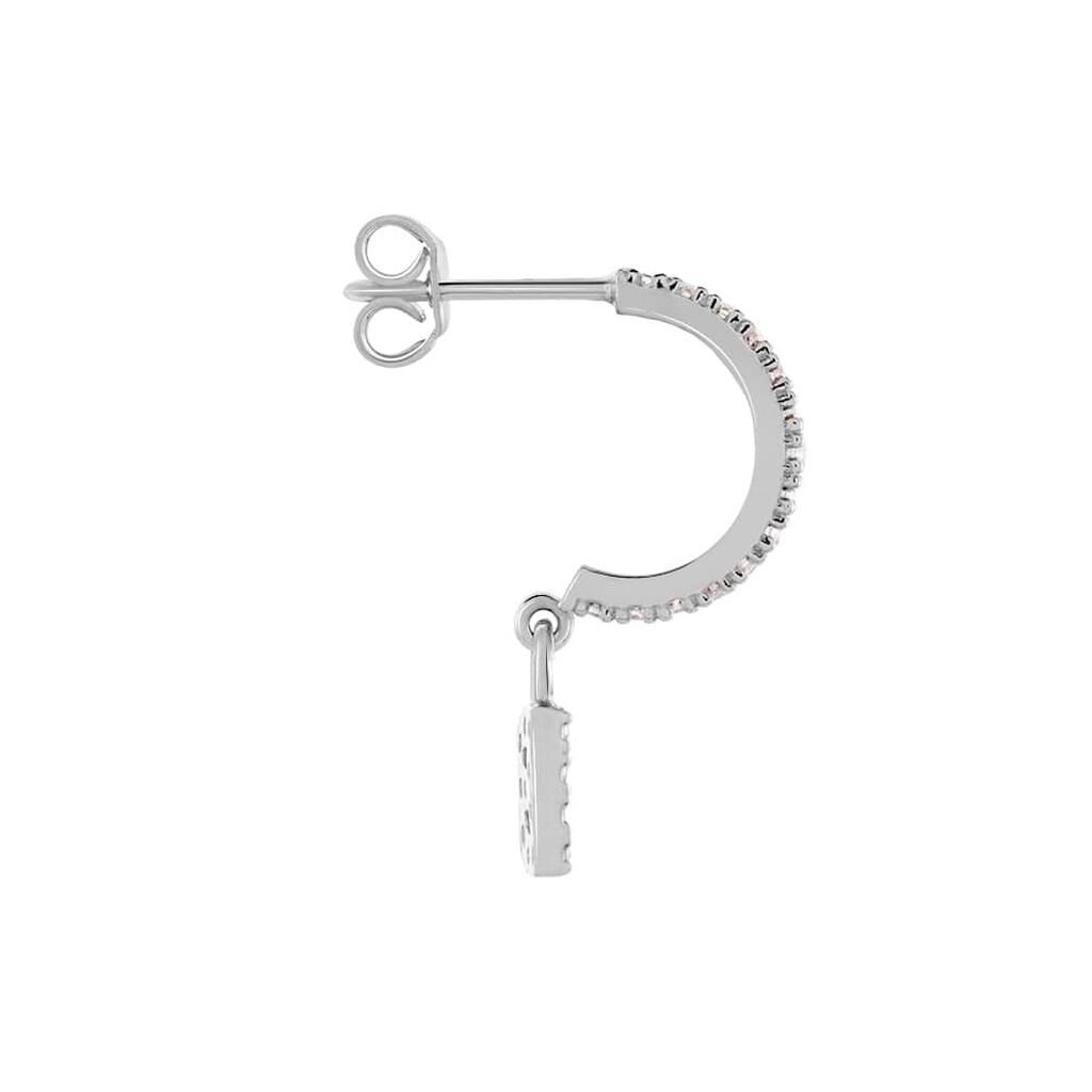 Mono Orecchino A Cerchio Silver Moments Argento Rodiato Cubic Zirconia - Mono Orecchino Donna | Stroili