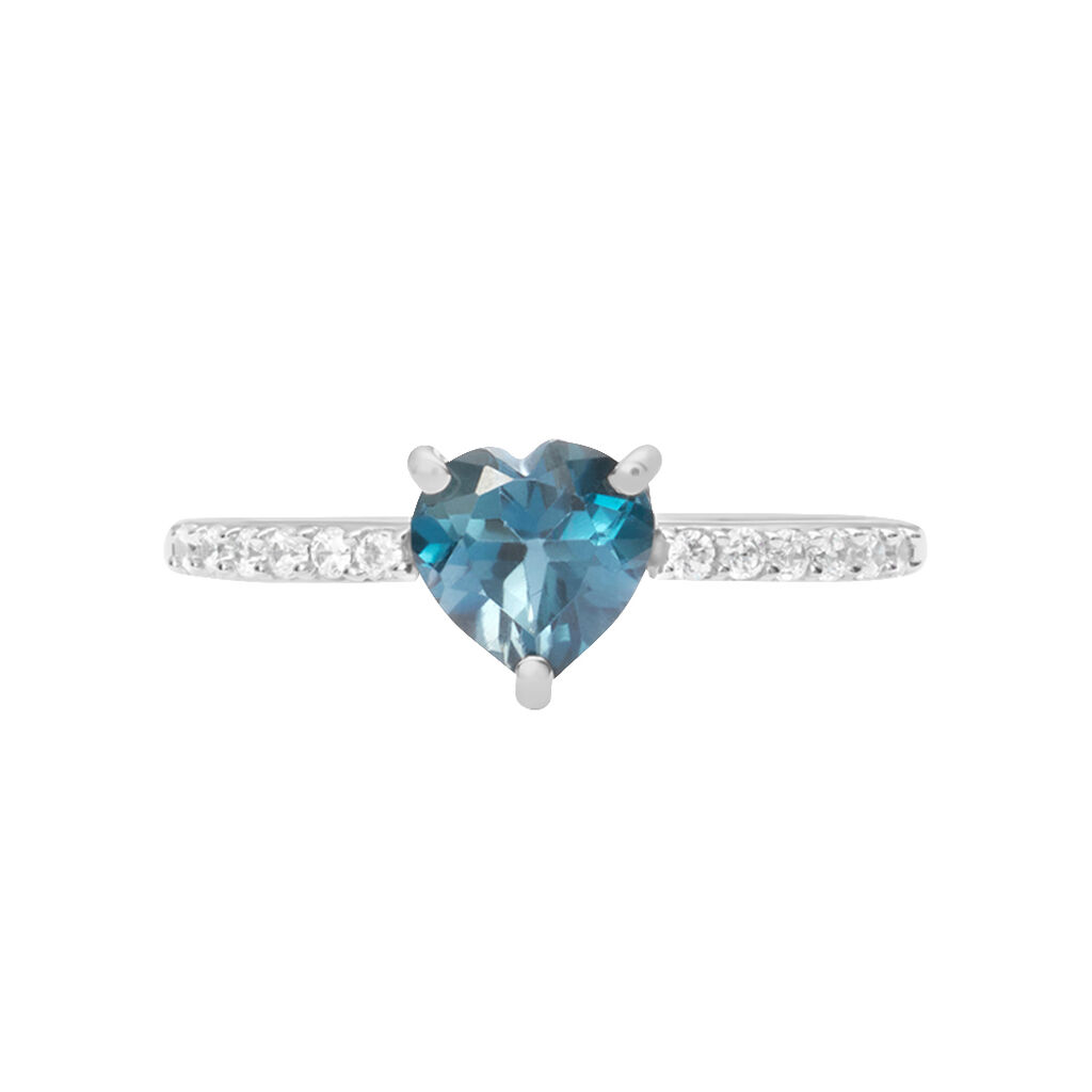 Anello Solitario Amélie Oro Bianco Topazio Cubic Zirconia - Anelli con Pietre Donna | Stroili