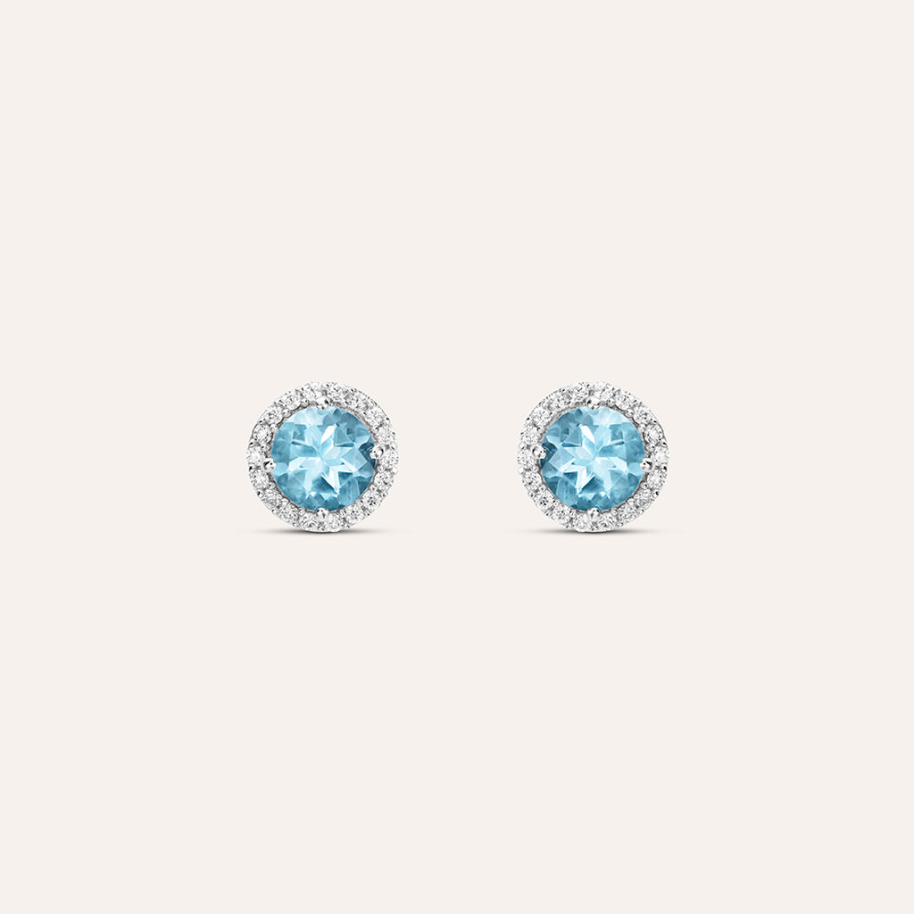 Orecchini Lobo Punto Luce Amélie Oro Bianco Topazio Cubic Zirconia - Orecchini a Lobo Donna | Stroili