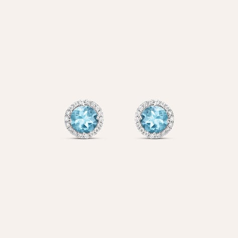 Orecchini Lobo Punto Luce Amélie Oro Bianco Topazio Cubic Zirconia - Orecchini a Lobo Donna | Stroili