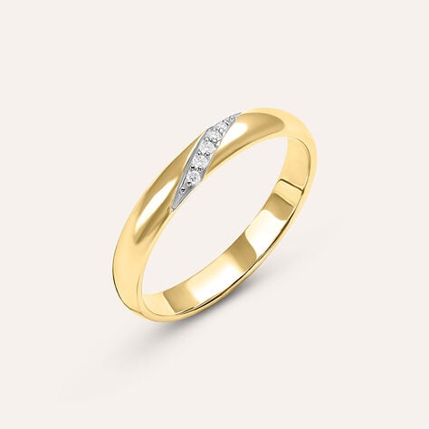 Fede Comoda 3 mm Oro Giallo Diamante - Anelli con Incisione Donna | Stroili