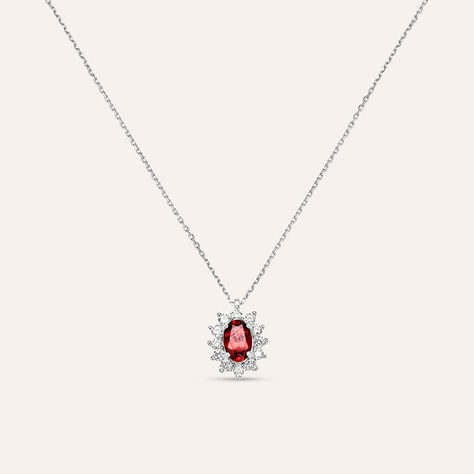 Collana Jasmine Oro Bianco Rodolite Diamante - Collane Donna | Stroili