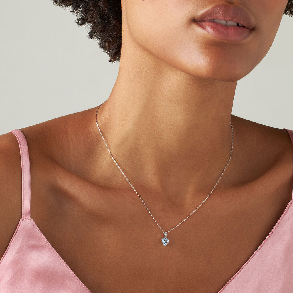 Collana Punto Luce Amélie Oro Bianco Topazio Cubic Zirconia - Collane Punto Luce Donna | Stroili