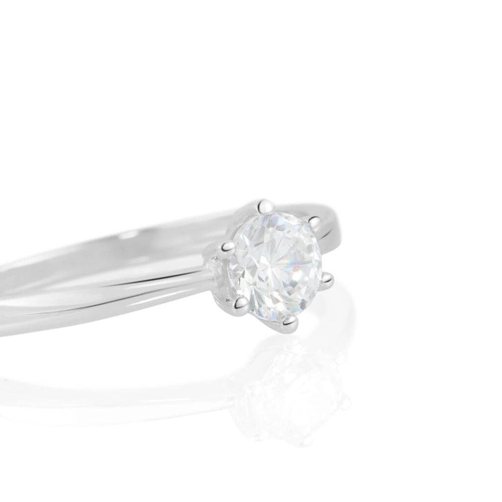 Anello Solitario Claire Oro Bianco Cubic Zirconia - Anelli con Pietre Donna | Stroili
