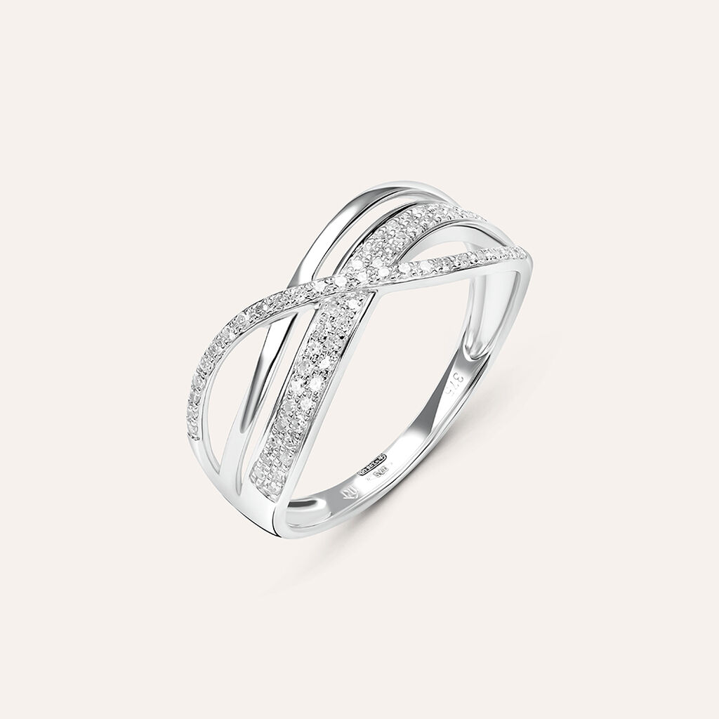 Anello Fascia Sophia Oro Bianco Diamante