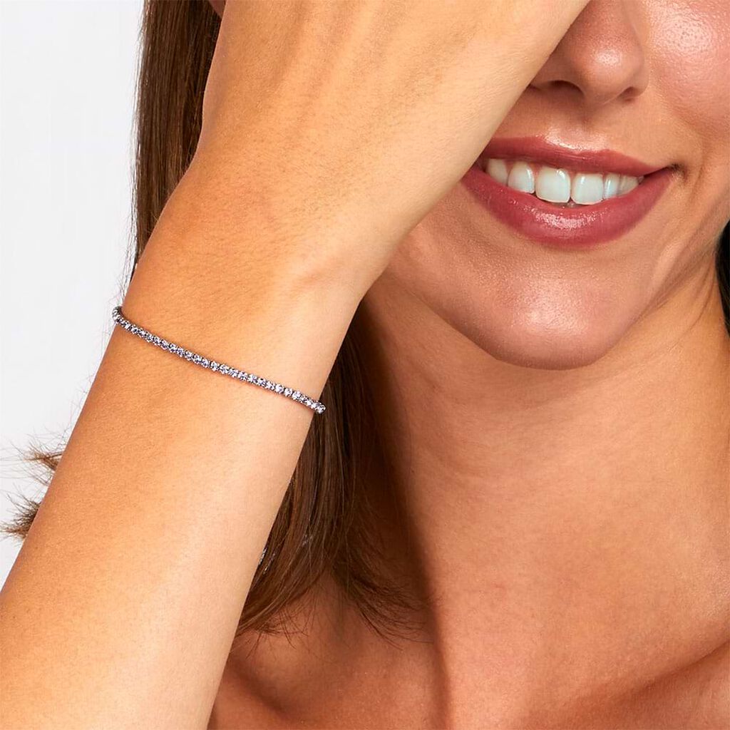 Bracciale Tennis Romantic Shine Metallo Cristallo - Bracciali Tennis Donna | Stroili