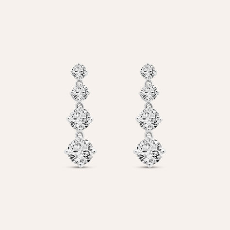 Orecchini Pendenti Diamade Oro Bianco Diamante Lab-Grown - Orecchini Pendenti Donna | Stroili