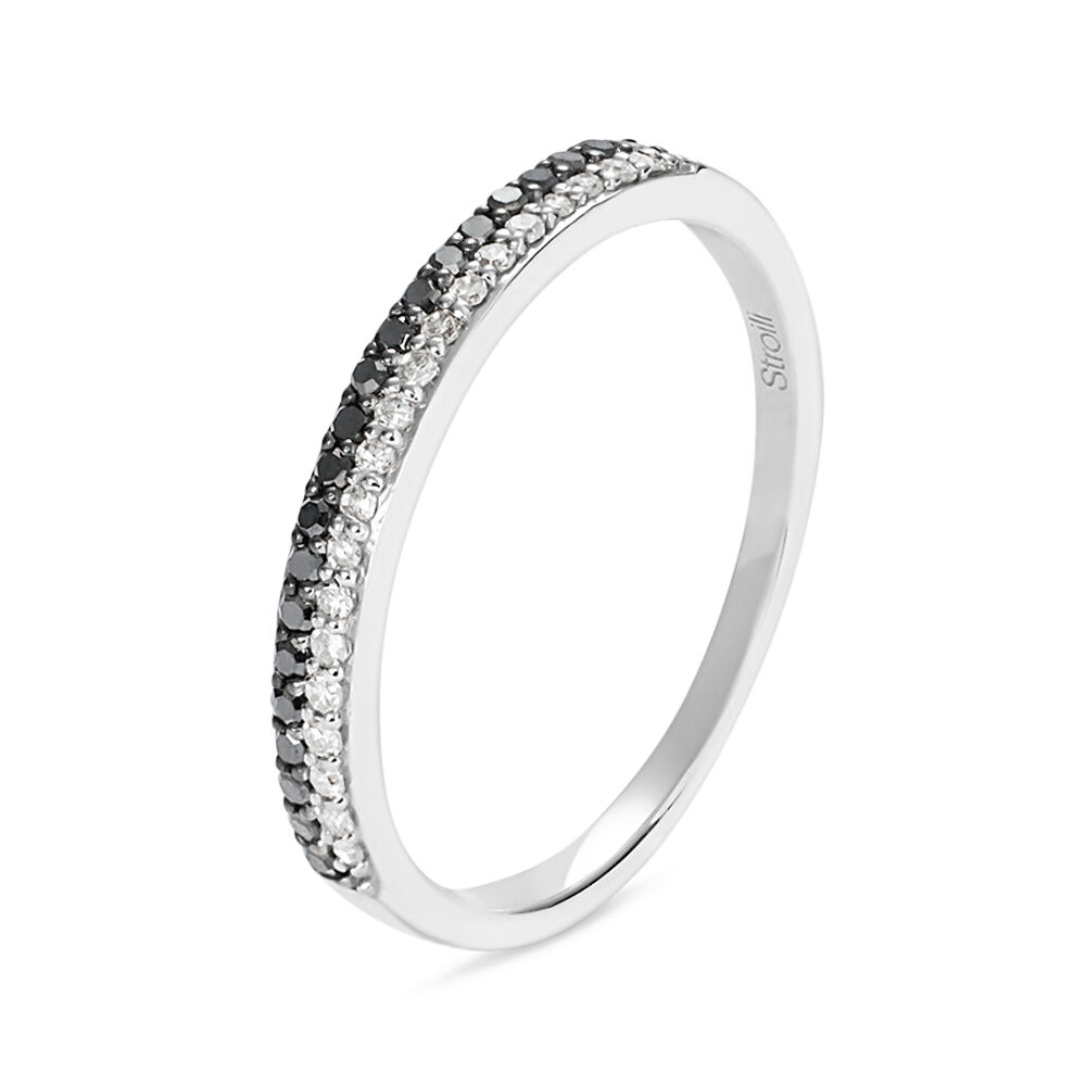Anello Fascia Sophia Oro Bianco Diamante 1411914 Stroili