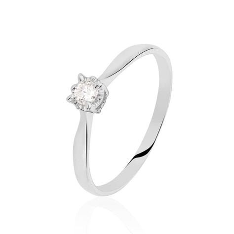 Anello Solitario Diamazing Oro Bianco Diamante Tondo - Anelli con Pietre Donna | Stroili