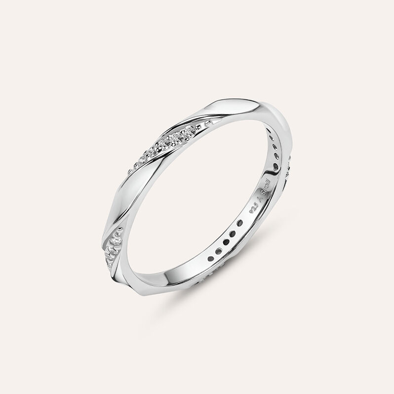 Anello Fedina Silver Collection Argento Rodiato Cubic Zirconia - Anelli con Pietre Donna | Stroili