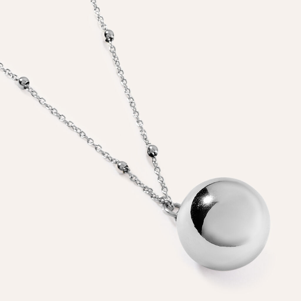 Collana Chiama Angeli Sunrise Acciaio Bicolore Bianco / Rosa