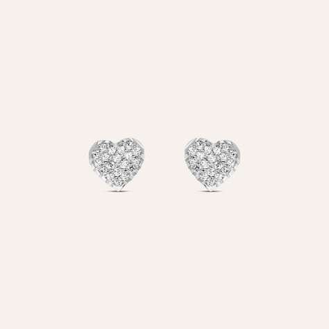Orecchini Lobo Bon Ton Oro Bianco Cubic Zirconia - Orecchini a Lobo Donna | Stroili