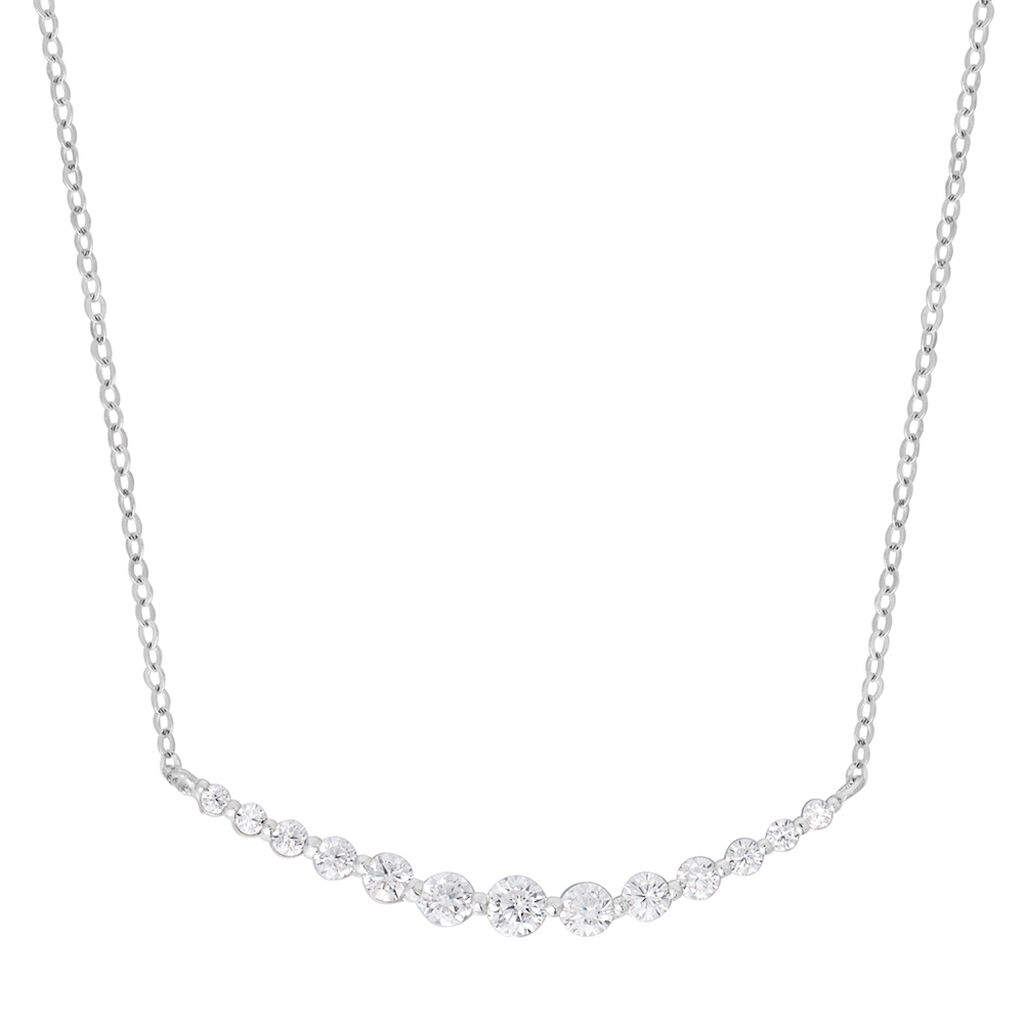 Collana Claire Oro Bianco Cubic Zirconia - Collane Donna | Stroili