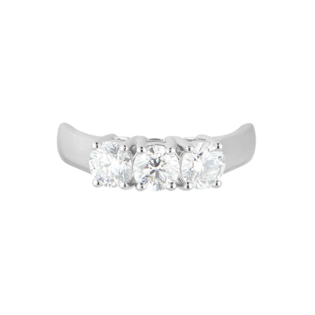 Anello Trilogy Diamade Oro Bianco Diamante Lab-Grown - Anelli con Pietre Donna | Stroili