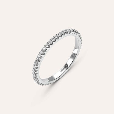 Fede Classica Eternity 1.8 mm Oro Bianco Diamante Fede Classica Eternity 1.8 mm Oro Bianco Diamante