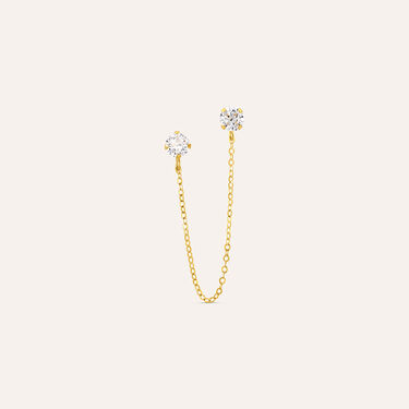 Mono Orecchino Lobo Bon Ton Oro Giallo Cubic Zirconia