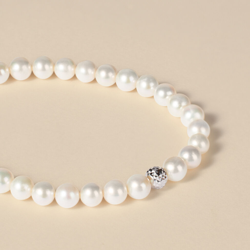 Bracciale Gabrielle Oro Bianco Perla D'Acqua Dolce - Bracciali Donna | Stroili