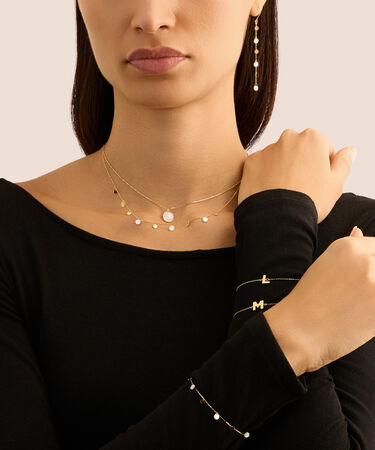 Collana Beverly Oro Giallo Madreperla
