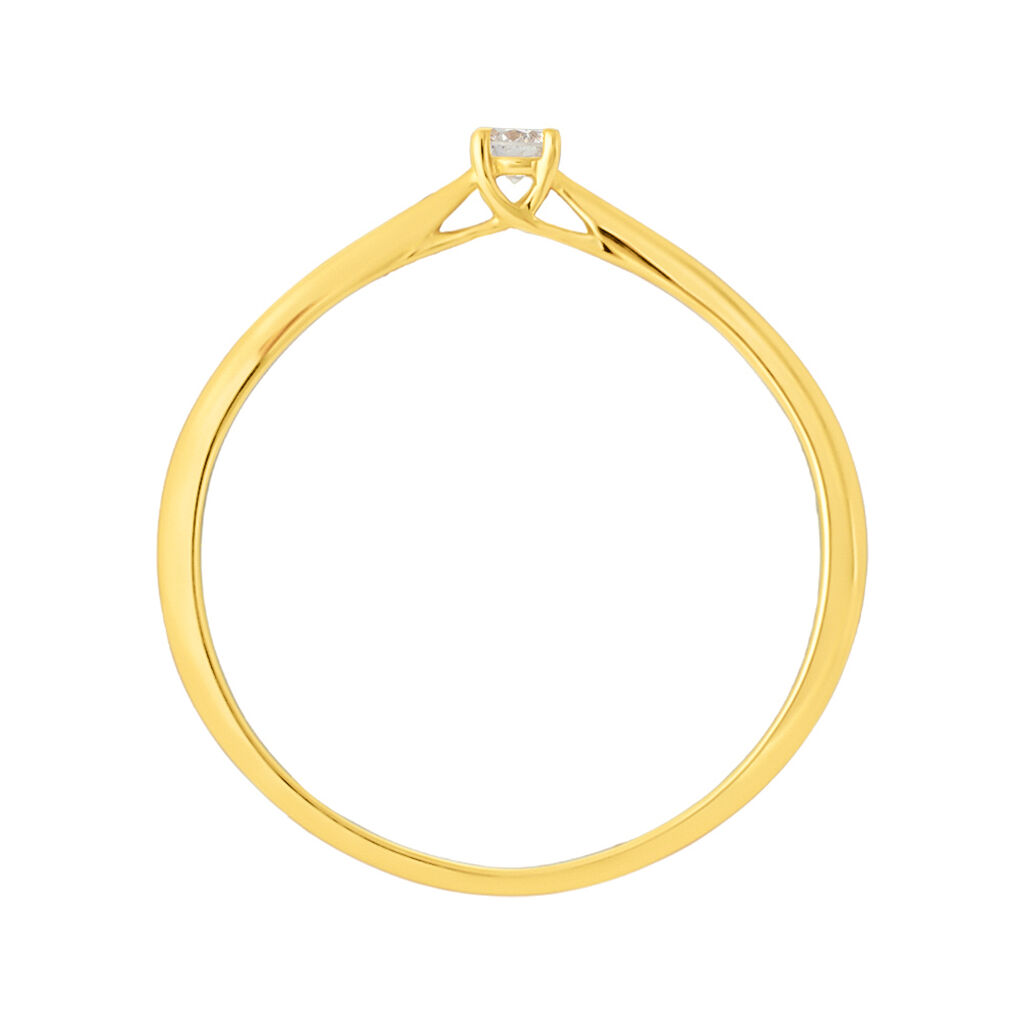 Anello Solitario Grace Oro Giallo Diamante - Anelli con Pietre Donna | Stroili