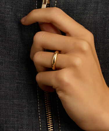 Fede Classica Leggera 4 mm Oro Giallo Diamante