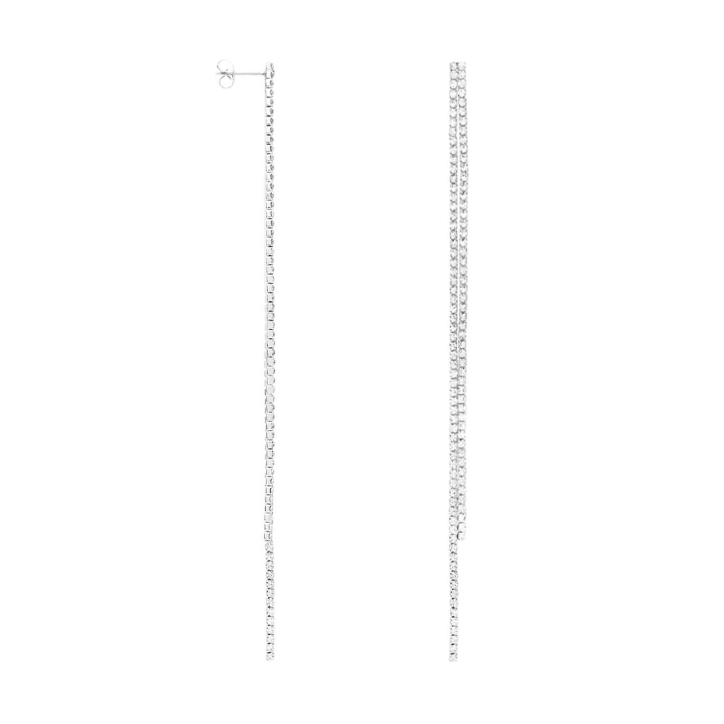 Orecchini Pendenti Tennis Romantic Shine Metallo Cristallo - Orecchini Pendenti Donna | Stroili