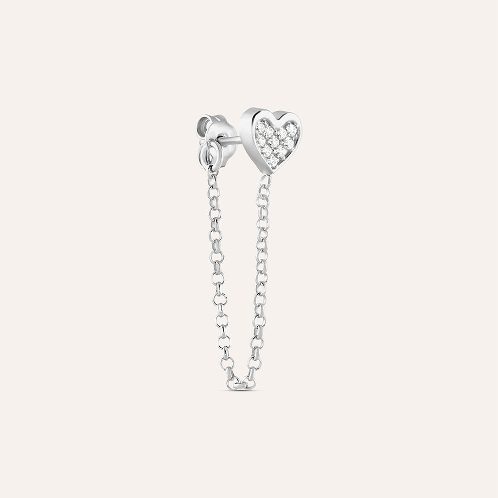 Mono Orecchino Pendente Silver Moments Argento Rodiato Cubic Zirconia