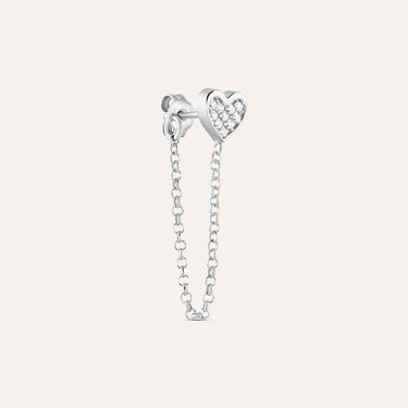 Mono Orecchino Pendente Silver Moments Argento Rodiato Cubic Zirconia