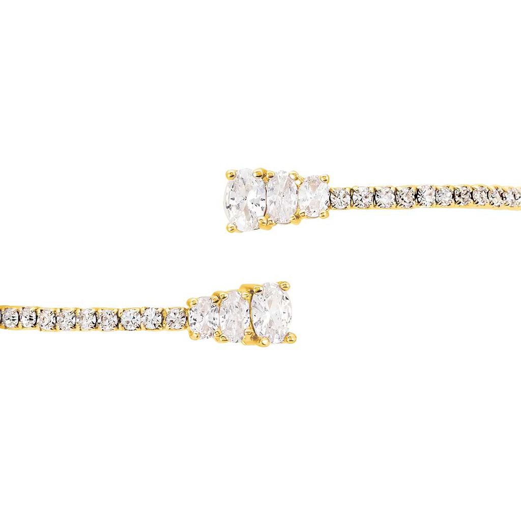 Bangle in metallo dorato e strass - Bracciali Donna | Stroili