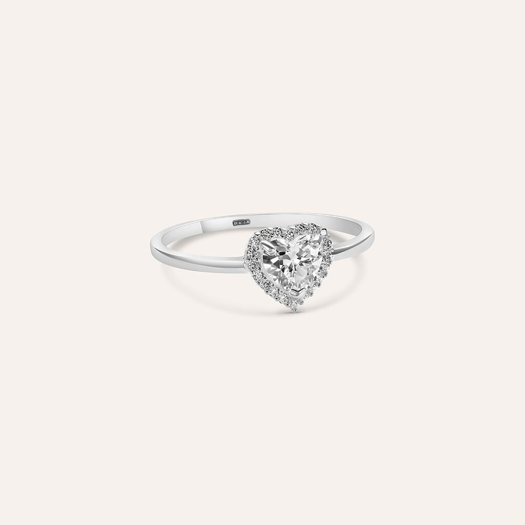 Anello Solitario Claire Oro Bianco Cubic Zirconia - Anelli con Pietre Donna | Stroili