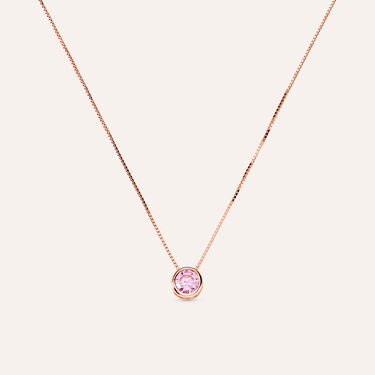 Collana Punto Luce Silver Rainbow Argento Rosa Cubic Zirconia