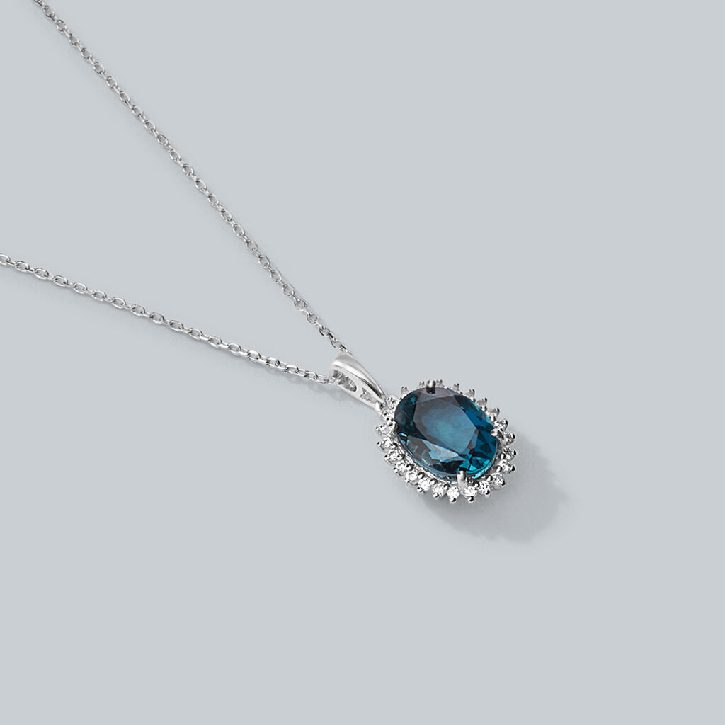 Collana Amélie Oro Bianco Topazio Cubic Zirconia - Collane Donna | Stroili