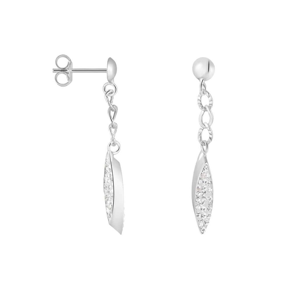 Orecchini Pendenti Crystal Gold Oro Bianco Cristallo - Orecchini Pendenti Donna | Stroili