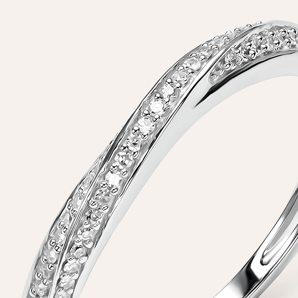 Anello Fascia Sophia Oro Bianco Diamante