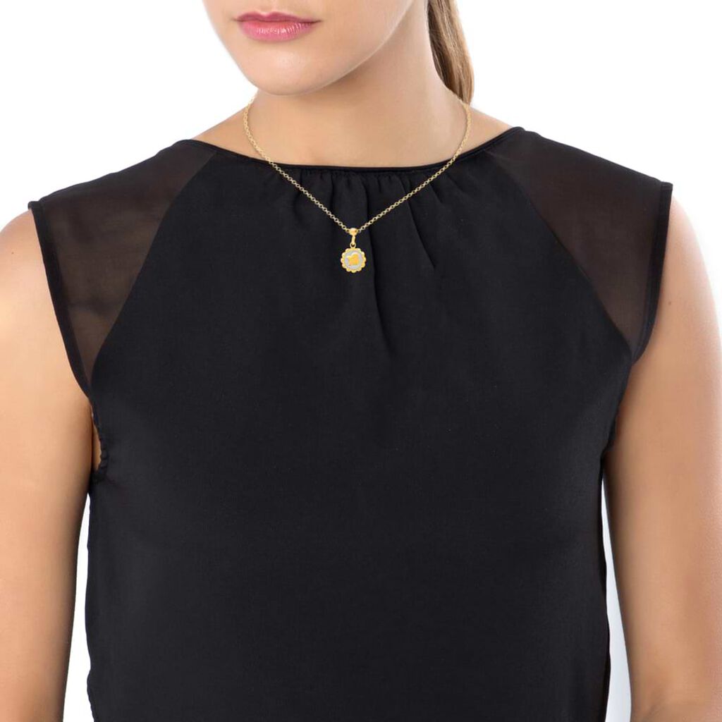 Collana in argento dorato con ciondolo Angelo - Collane Donna | Stroili