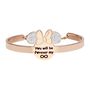 Bangle Lady Message Acciaio Rosato Disney e Cristalli
