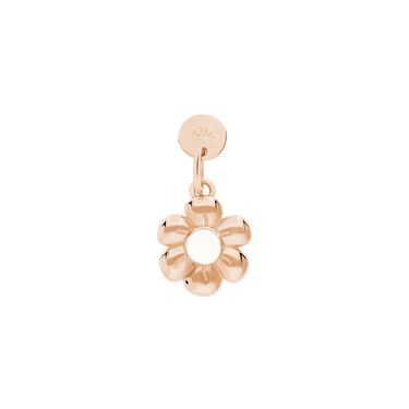 Charm in argento rosato e smalto fiore