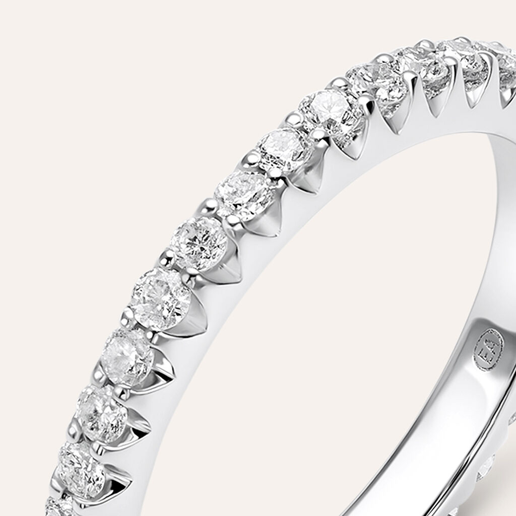 Fede Classica Eternity 2.4 mm Oro Bianco Diamante
