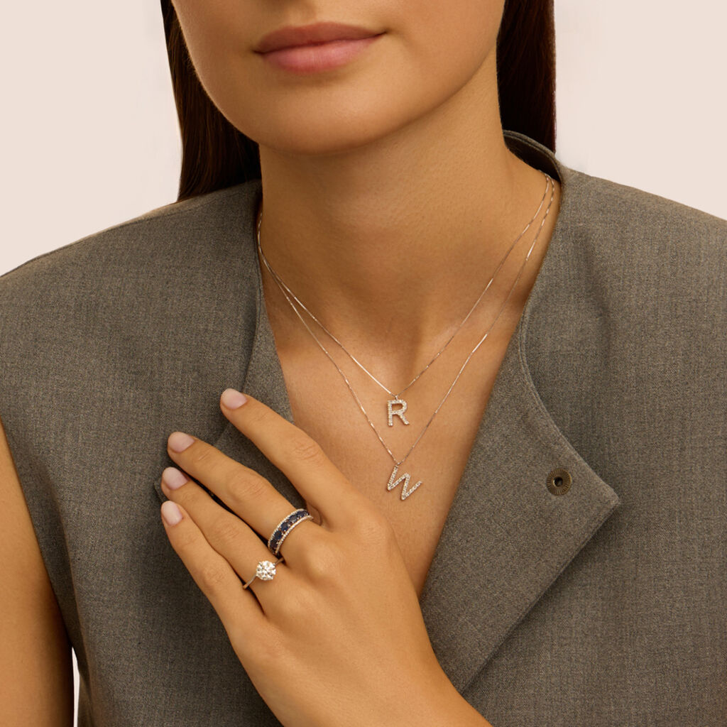 Anello Solitario Valentino Firmamenti Oro Bianco Diamante