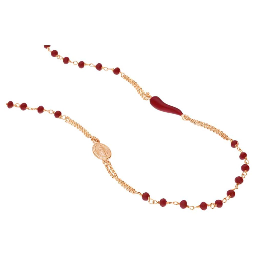 Collana Rosario Silver Soul Argento Rosa Cristallo - Collane Rosario Donna | Stroili