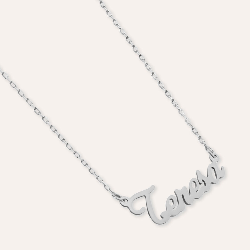 Collana Teresa Gold Names Oro Bianco